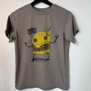 Graphic Crewneck Short Sleeves Grey and Brown T Shirt by Cat & Jack, size L